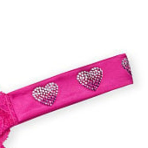 VS VERY SEXY Shine Strap Lace Brazilian Panty Hearts Small - Picture 7 of 15